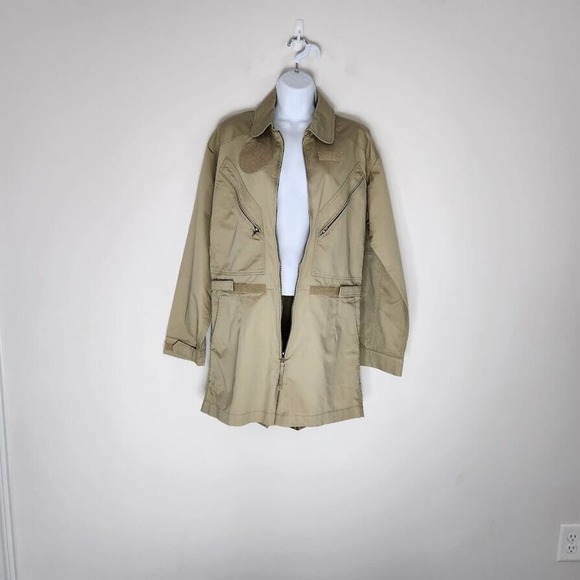 Good American Flight Suit Romper Women's Size 1 Postal Khaki New With Tags - Picture 4 of 16